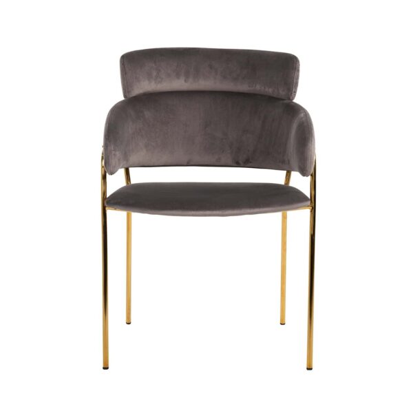 Dining chair Angelica stone velvet fire retardant