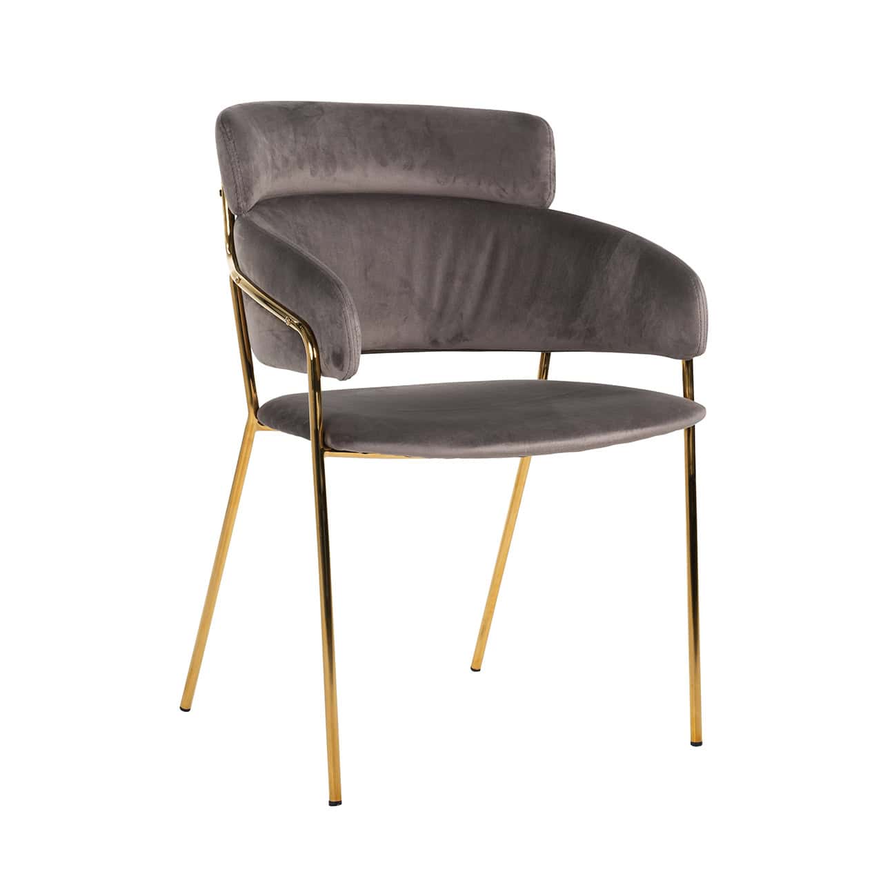 Dining chair Angelica stone velvet fire retardant