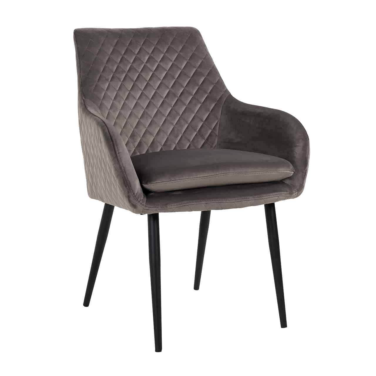 Dining chair Chrissy stone velvet (Set of 2)