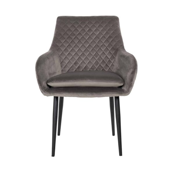 Dining chair Chrissy stone velvet (Set of 2)