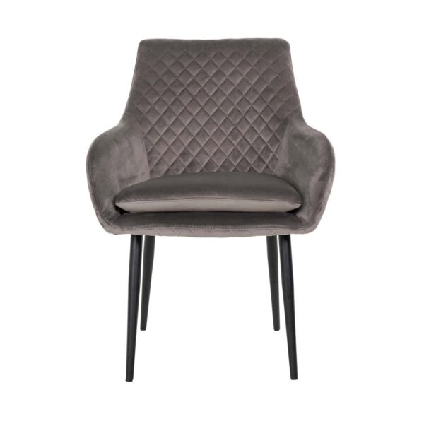 Dining chair Chrissy stone velvet (Set of 2)