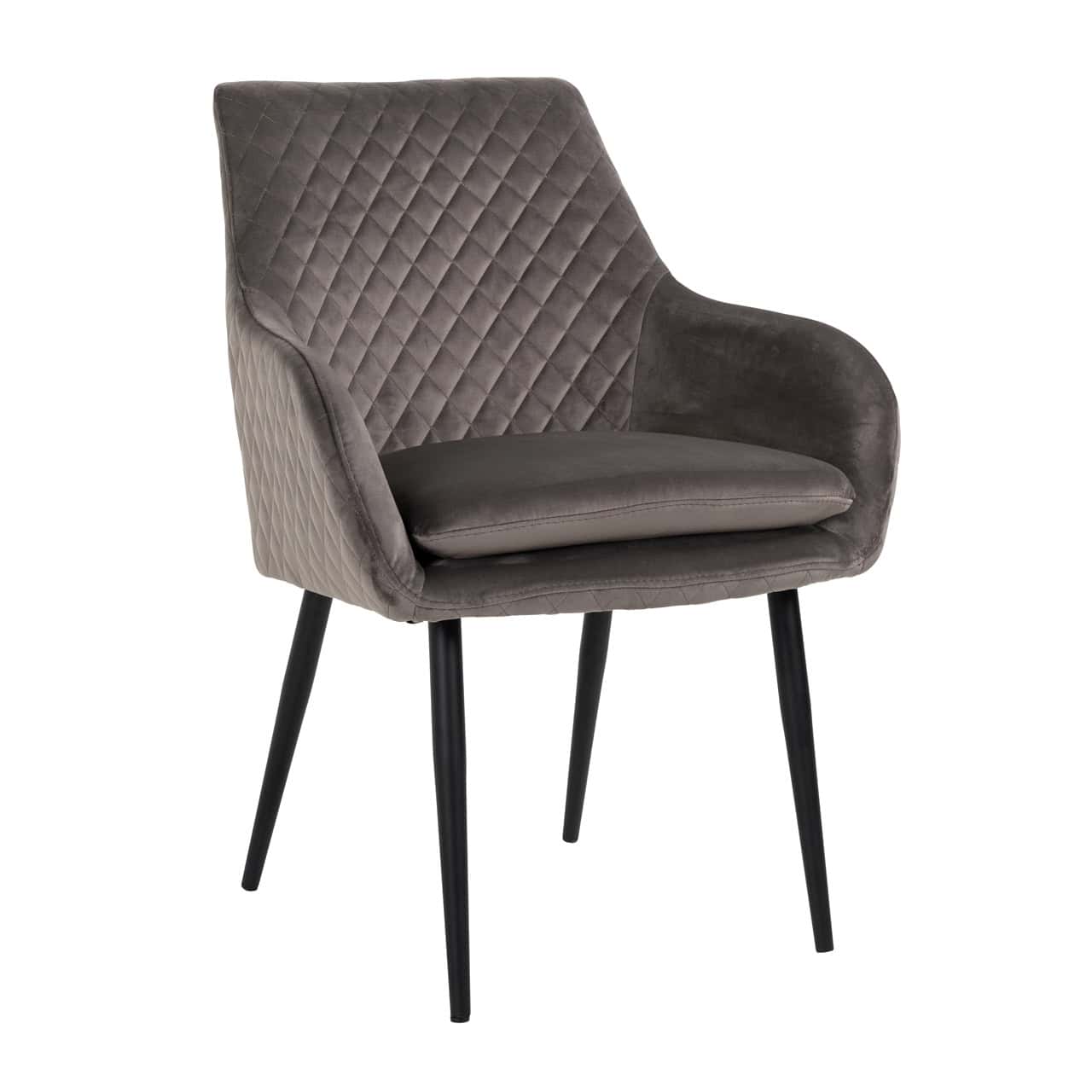 Dining chair Chrissy stone velvet (Set of 2)
