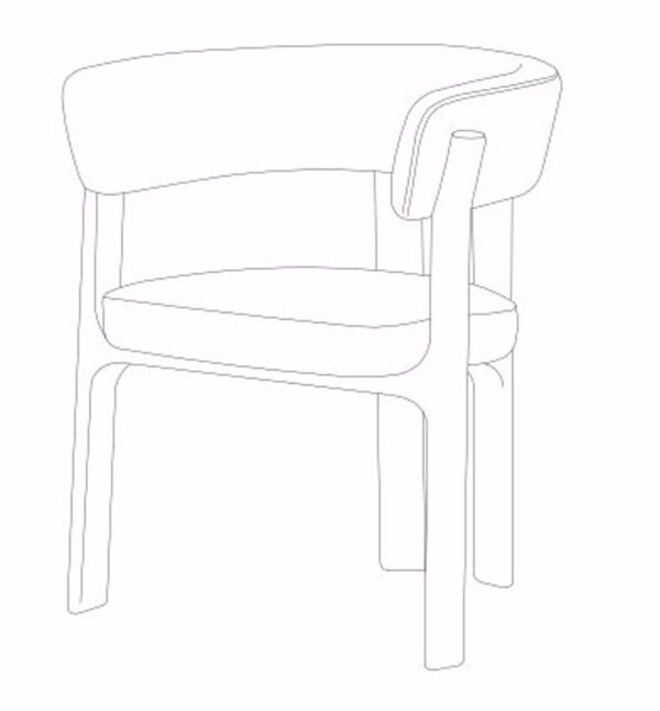 Dining chair Contigo natural geo