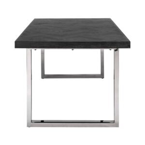 Dining table Blackbone Silver black rustic 220