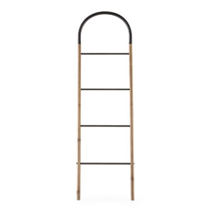 Escalera 49x3x170 Metal/Madera -- Negro/Natural