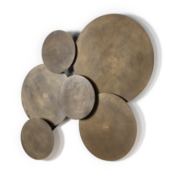 Escultura 129x9x94 Metal Dorado Antique