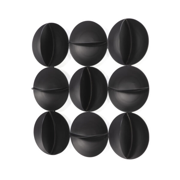 Escultura 71x10x71 Metal Negro