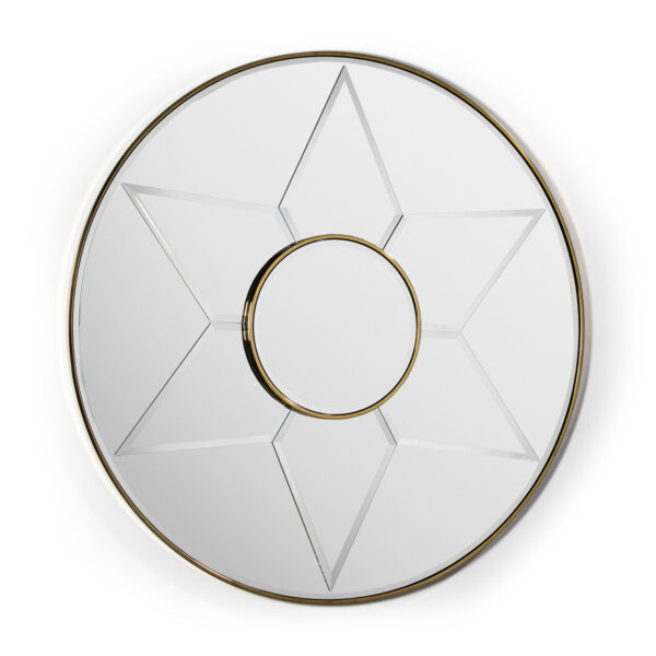 Espejo 120x4x120 Cristal/Metal Dorado