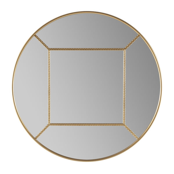 Espejo 91x3x91 Metal/espejo -- Dorado