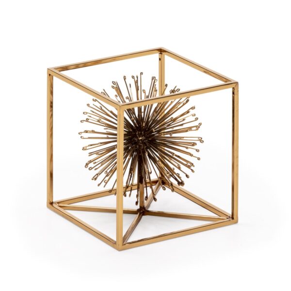 Figura 18x18x18 Metal Dorado