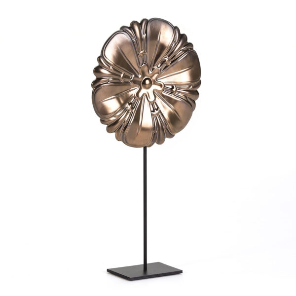 Figura 31x10x61 Cerámica Marrón/Metal Negro