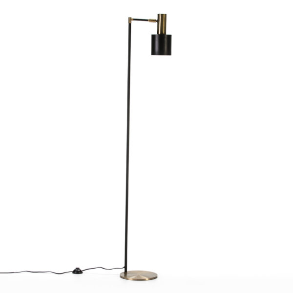 Lampara de Pie 29x24x163 Metal Dorado/Negro