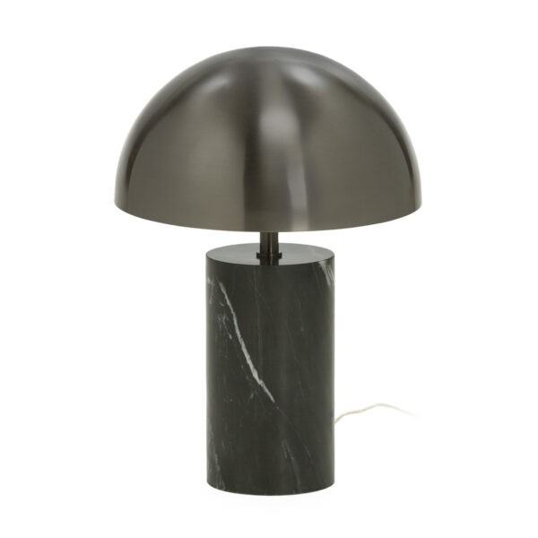 Lámpara de Sobremesa 25x10x40 Mármol/Latón -- Negro/Plomo