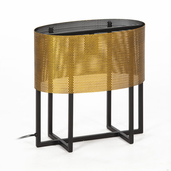Lámpara de Sobremesa 36x21x36 Metal Dorado/Negro