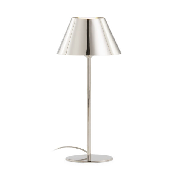 Lámpara de Sobremesa con pantalla 15x11x45 Metal Nickel