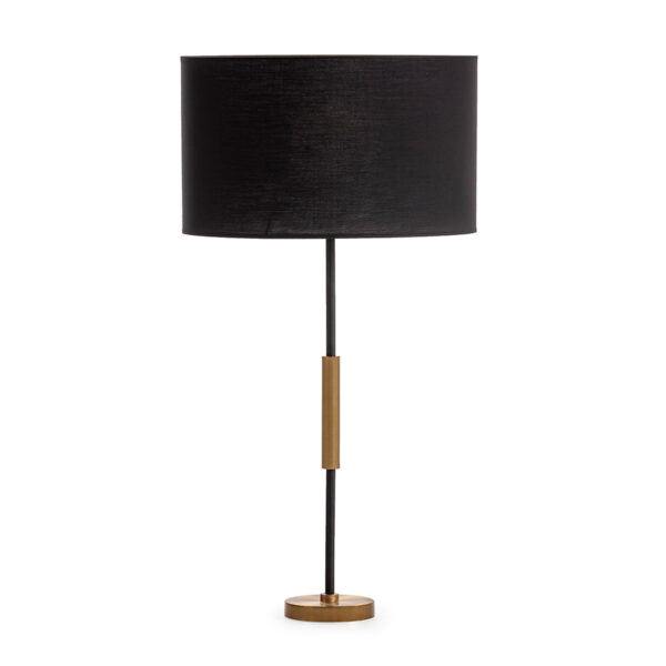Lámpara de Sobremesa sin pantalla 12x12x60 Metal -- Dorado/Negro