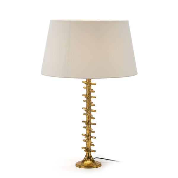 Lampara de Sobremesa sin pantalla 14x14x49 Metal Dorado