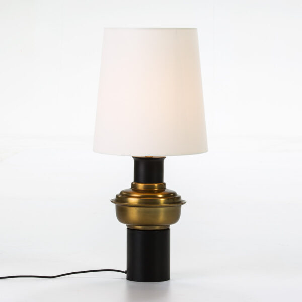 Lampara de Sobremesa sin pantalla 20x41 Metal Negro/Dorado