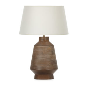Lámpara de Sobremesa sin pantalla 24x24x43 Madera de Mango -- Natural/Gris Lavado