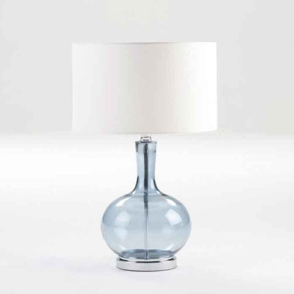 Lámpara de Sobremesa sin pantalla 25x25x45 Cristal Azul
