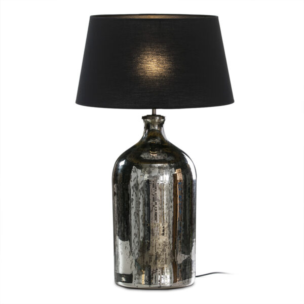 Lampara de Sobremesa sin pantalla 28x28x60 Cristal Plata Antique
