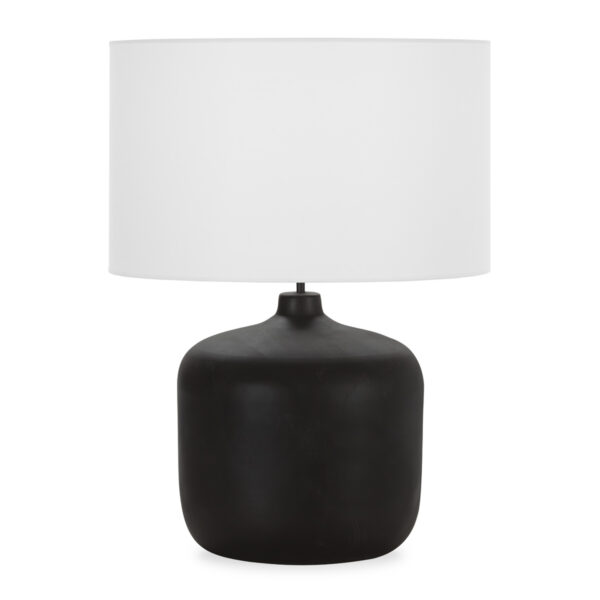 Lámpara de Sobremesa sin pantalla 33x33x45 Metal -- Madera Quemada
