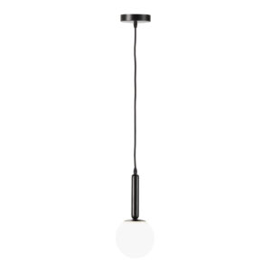 Lámpara de Techo 15x15x30 Metal/Alabastro -- Negro Mate