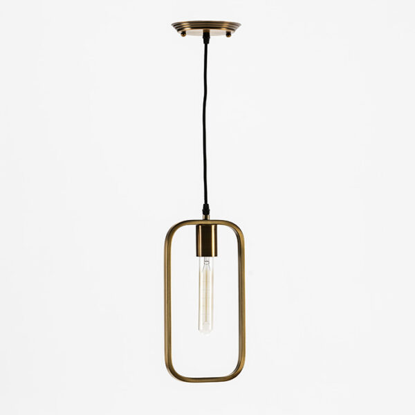 Lampara de Techo sin pantalla 16x4x33 Metal Dorado con bombilla