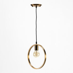 Lampara de Techo sin pantalla 30x4x31 Metal Dorado con bombilla