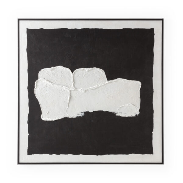 Lienzo 120x5x120 Lienzo -- Negro/Blanco