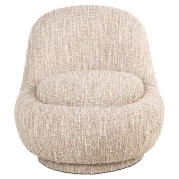 Lounge chair Arlanda beige angora swivel