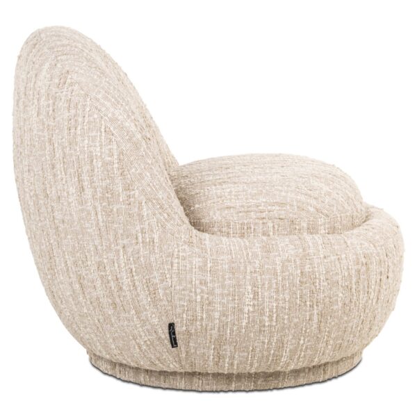 Lounge chair Arlanda beige angora swivel