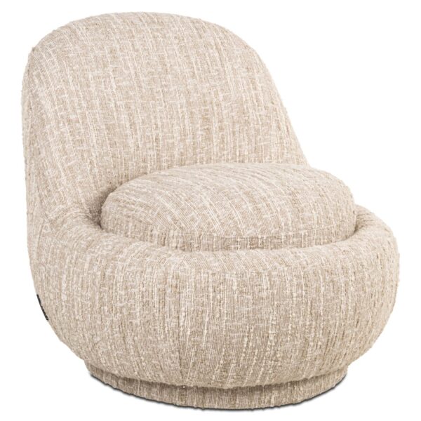 Lounge chair Arlanda beige angora swivel