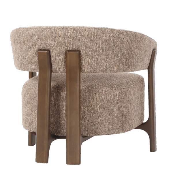 Lounge chair Dalara brown tweed