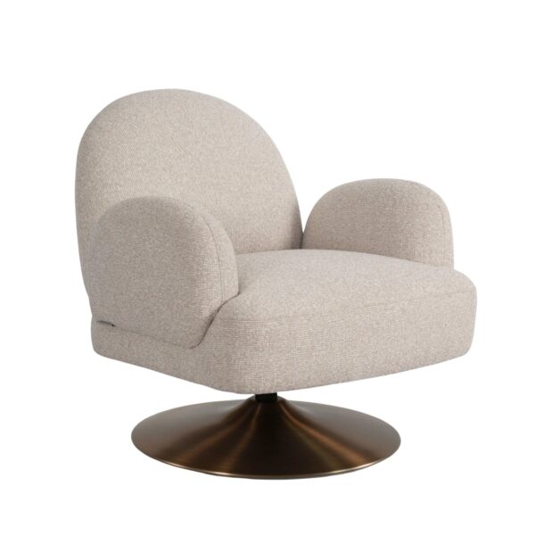 Lounge chair Kagney biscotti swivel