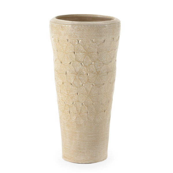 Macetero 50x50x100 Terracota -- Crema Lavado