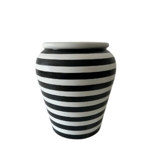 Macetero 60x60x70 Terracota -- Blanco/Negro