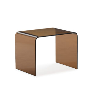 Mesa Auxiliar 60x45x45 Cristal -- Café