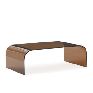 Mesa de Centro 130x75x42 Cristal -- Café