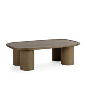 Mesa de Centro 140x80x42 Madera de Fresno -- Nogal