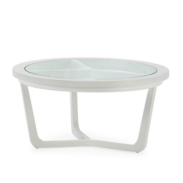 Mesa de Centro 80x80x40 Madera de Cedro -- Blanco