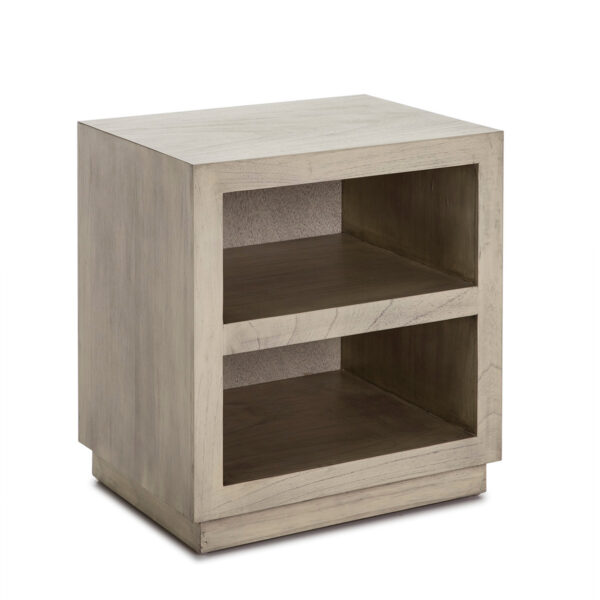Mesita de noche 50x40x55 Madera Gris Velado