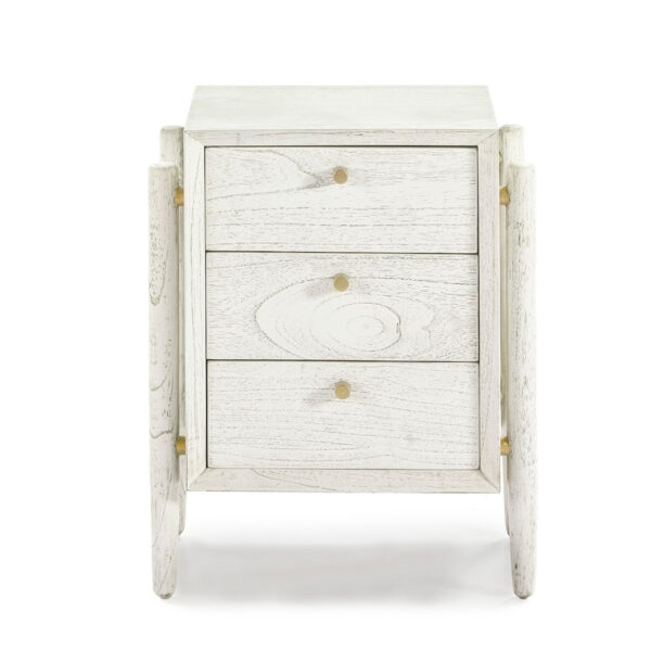 Mesita de Noche 50x40x61 Madera Blanco