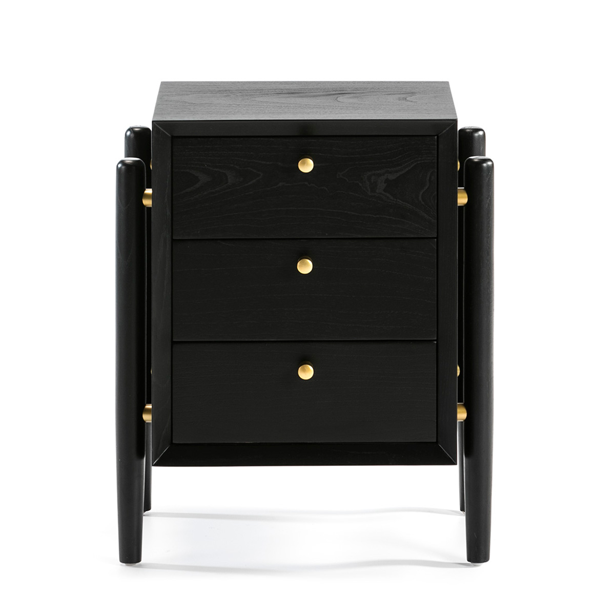 Mesita de Noche 50x40x61 Madera Negro