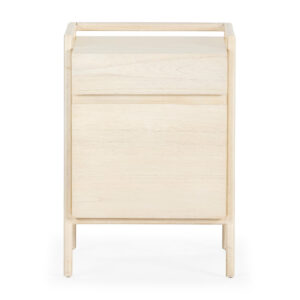 Mesita de Noche 50x40x70 Madera de Cedro -- Blanco Velado