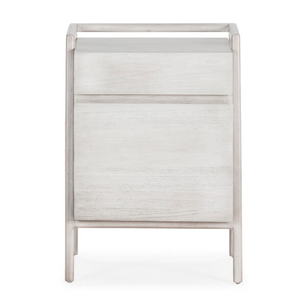 Mesita de Noche 50x40x70 Madera de Cedro -- Gris Velado