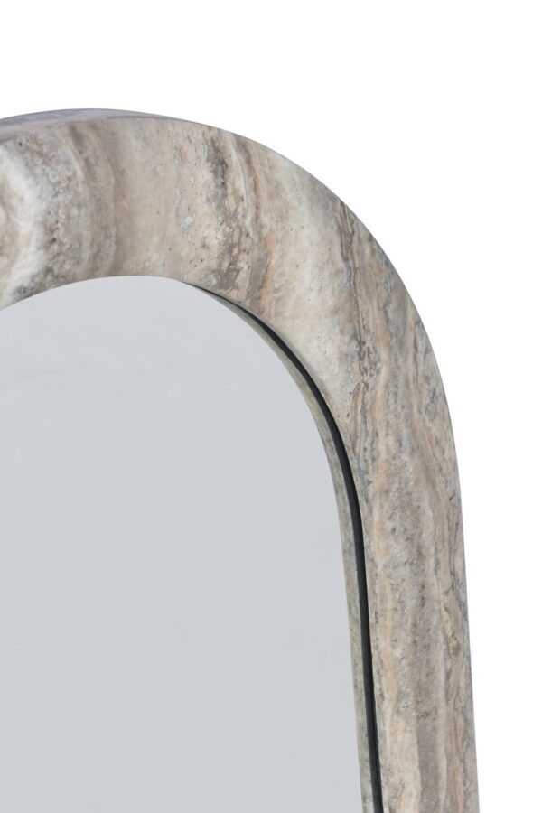 Mirror Calvo grey faux travertine