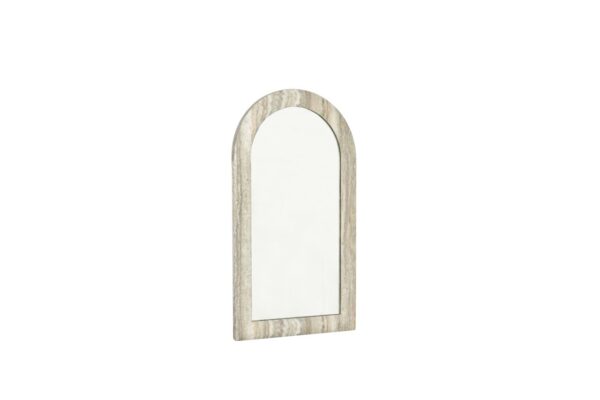Mirror Calvo grey faux travertine