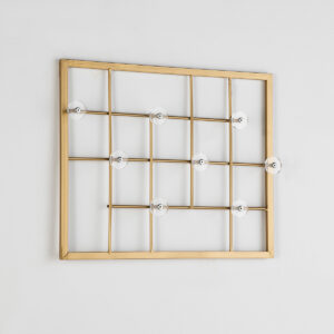 Perchero 50x5x40 Acrilico/Metal Dorado