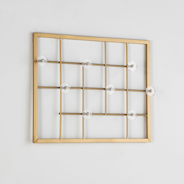 Perchero 50x5x40 Acrilico/Metal Dorado
